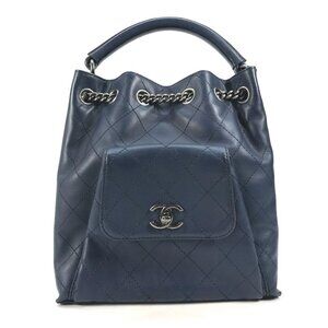 CHANEL Shoulder Matelasse CC CC Mark Chain 3WAY Drawstring Handbag Shoulder Bag